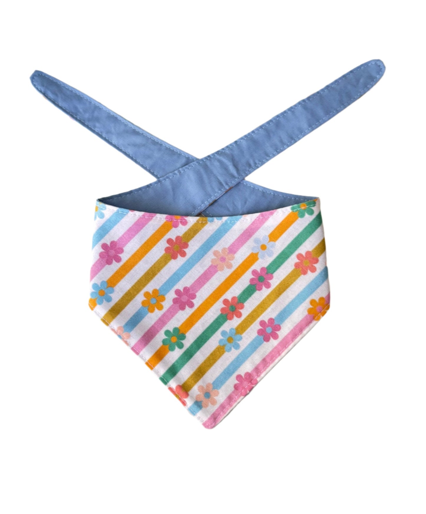 Floral Stripes Dog Bandana