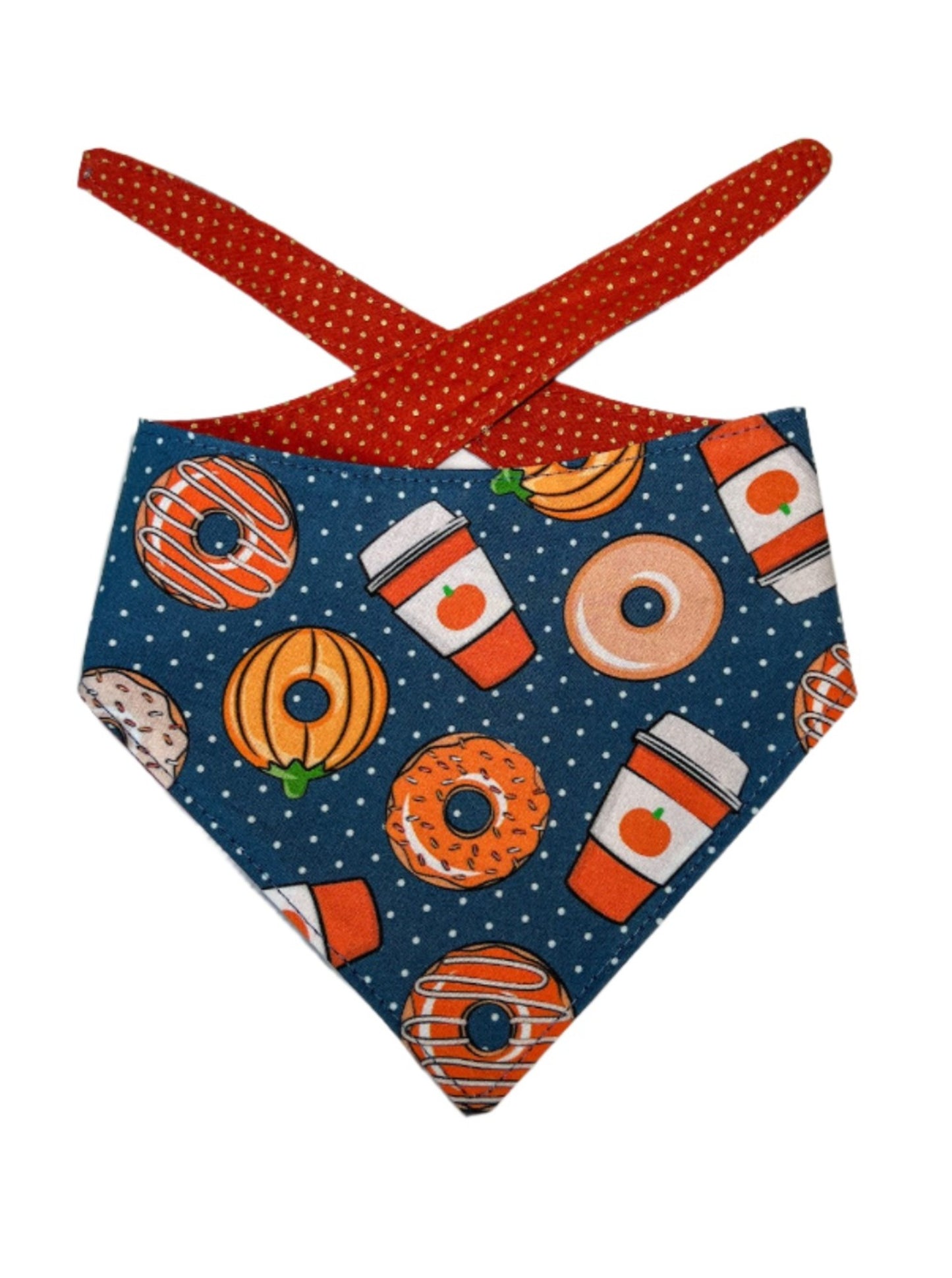 Navy Pumpkin Spice Dog Bandana